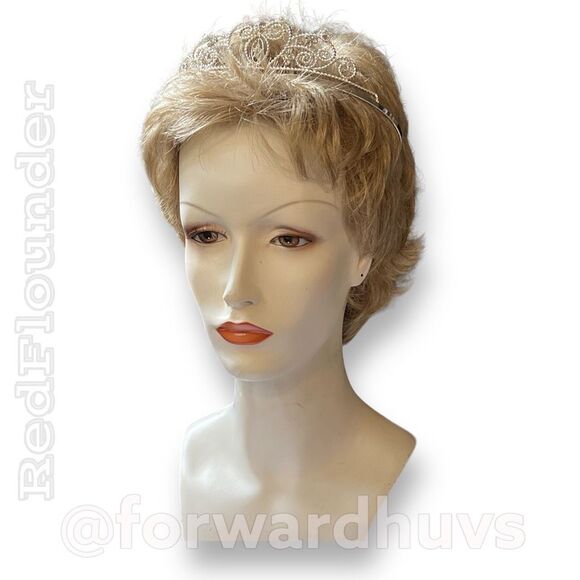 Silver Tone Rhinestone Embellished Fancy Tiara - Picture 3 of 11